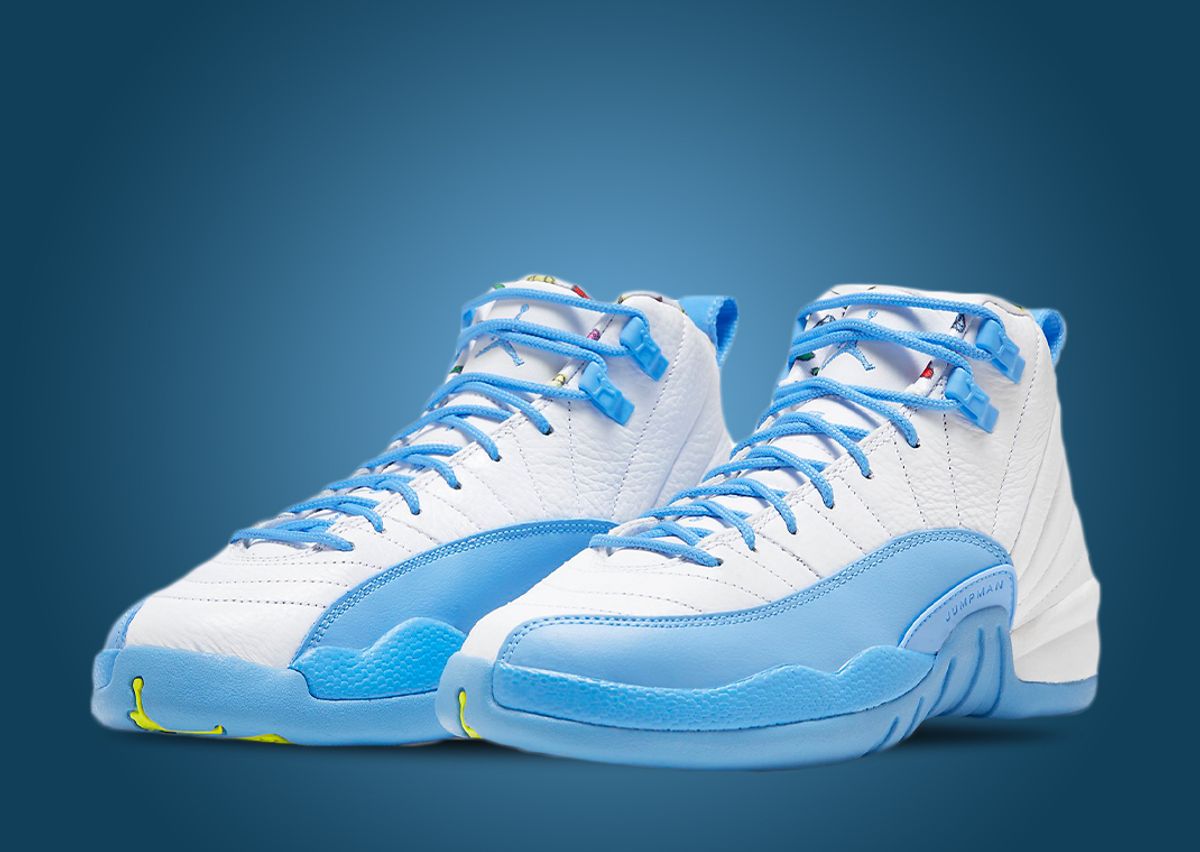 Jordan 12 baby blue and white Clearance