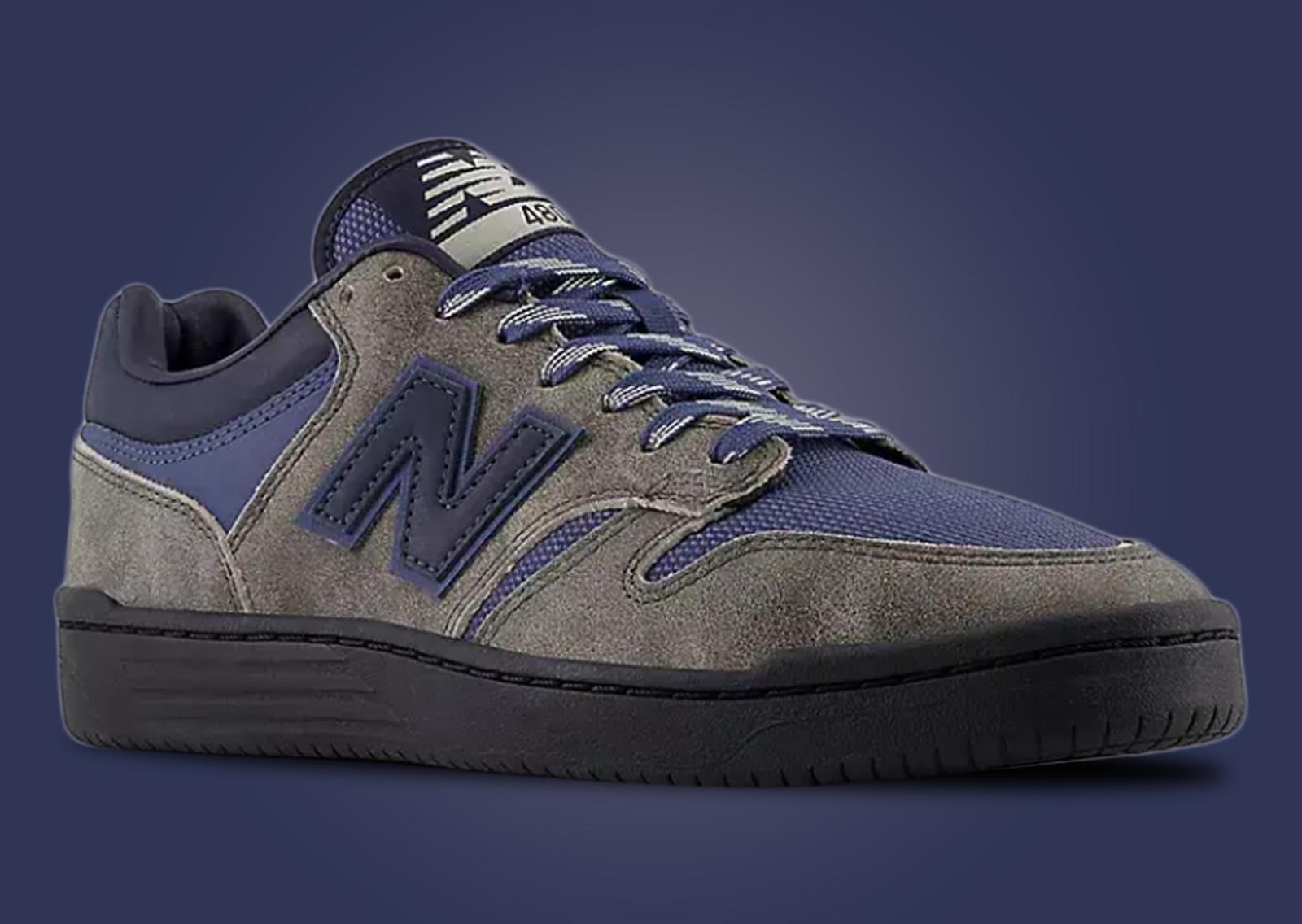 New Balance Numeric 480 Trail Grey Navy Angle