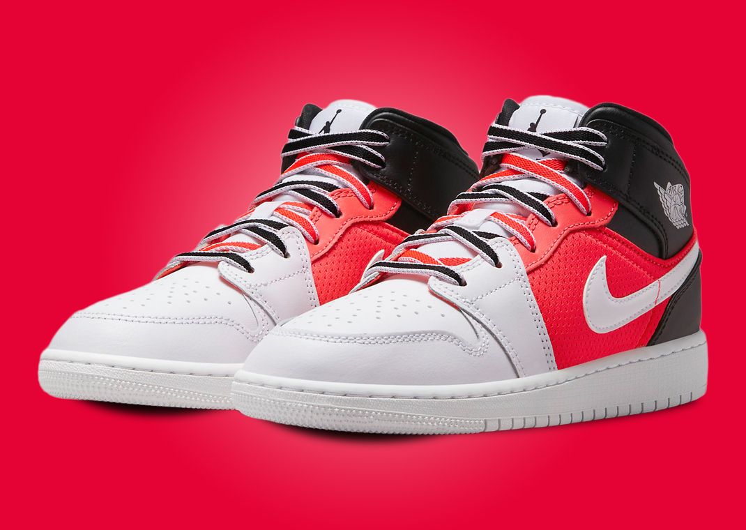 Red, Black, And White Clash On This Kids-Exclusive Air Jordan 1 Mid SE