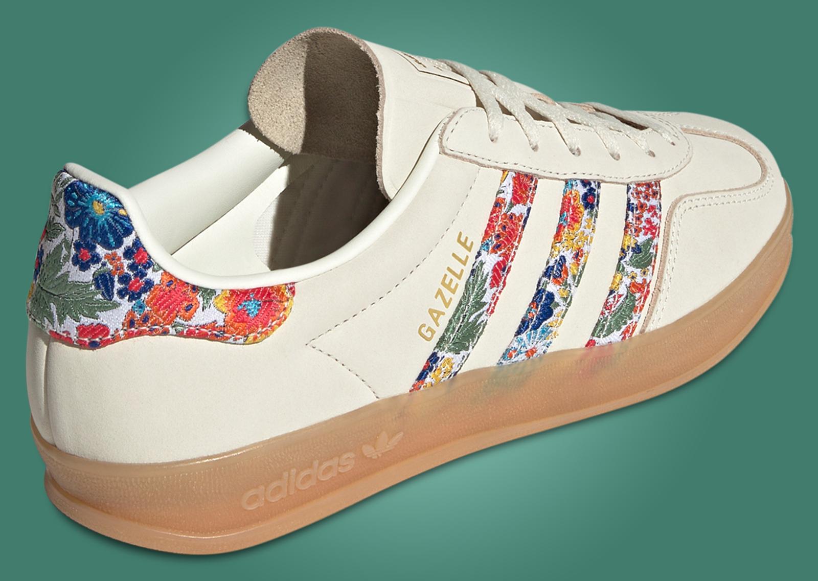 Liberty London x adidas Gazelle Indoor Off White (W) Heel Angle