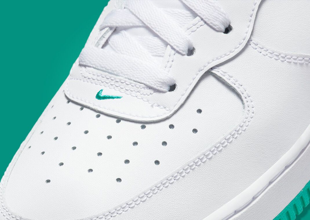 Clear Jade Accents Embellish This Nike Air Force 1 Mid
