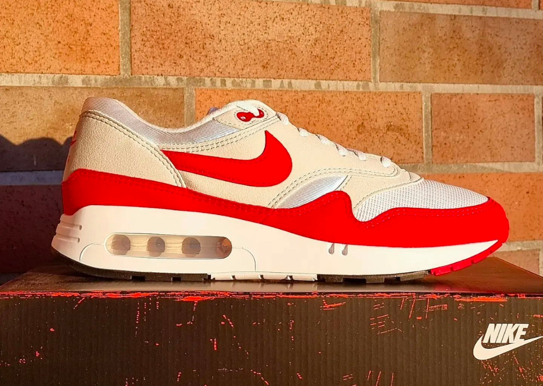 Nike Women's Air Max 1 '86 OG W Sneakers in White/University Red, Size UK 3 | End Clothing