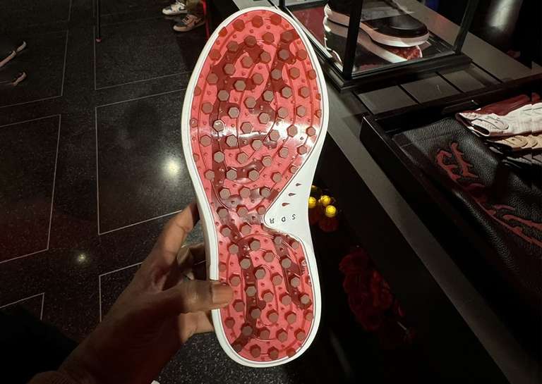 Sun Day Red Golf Shoe In-Hand Outsole