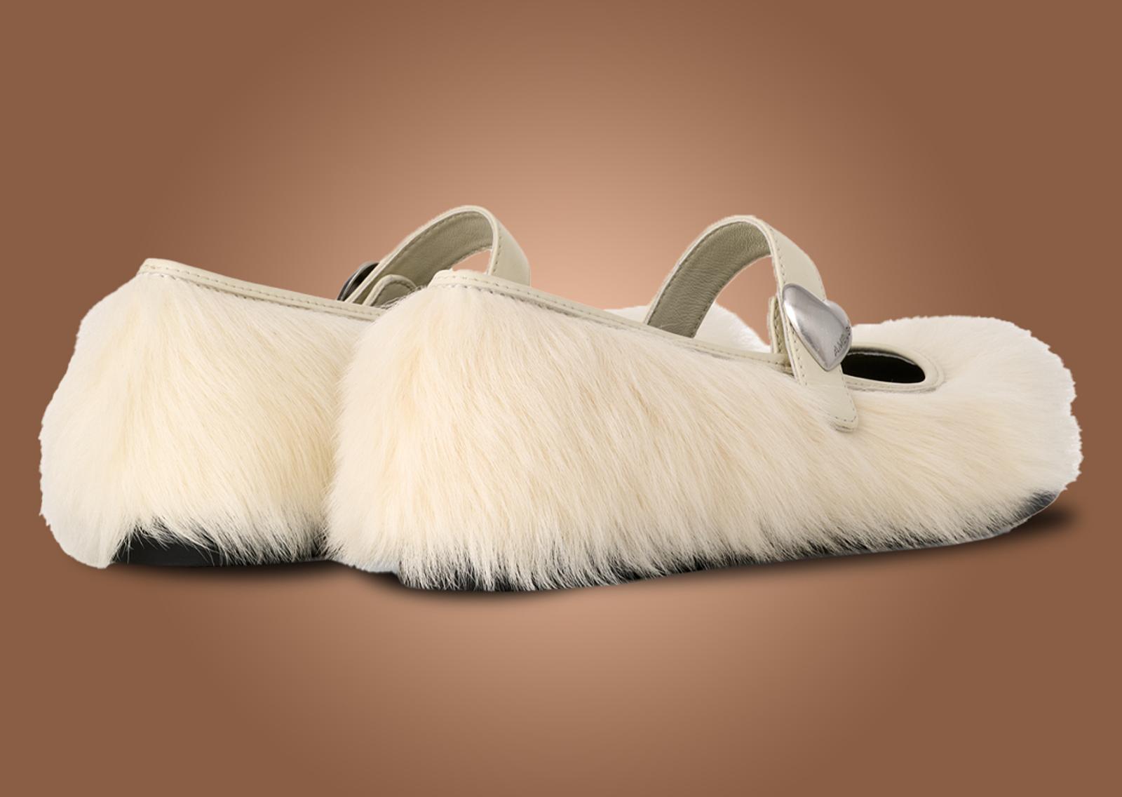 Ambush x UGG Mary Jane White Heel Angle