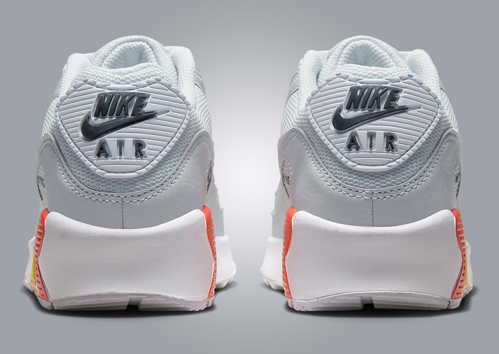 Nike Air Max 90 NN Gradient Wedge Pure Platinum (GS) Back