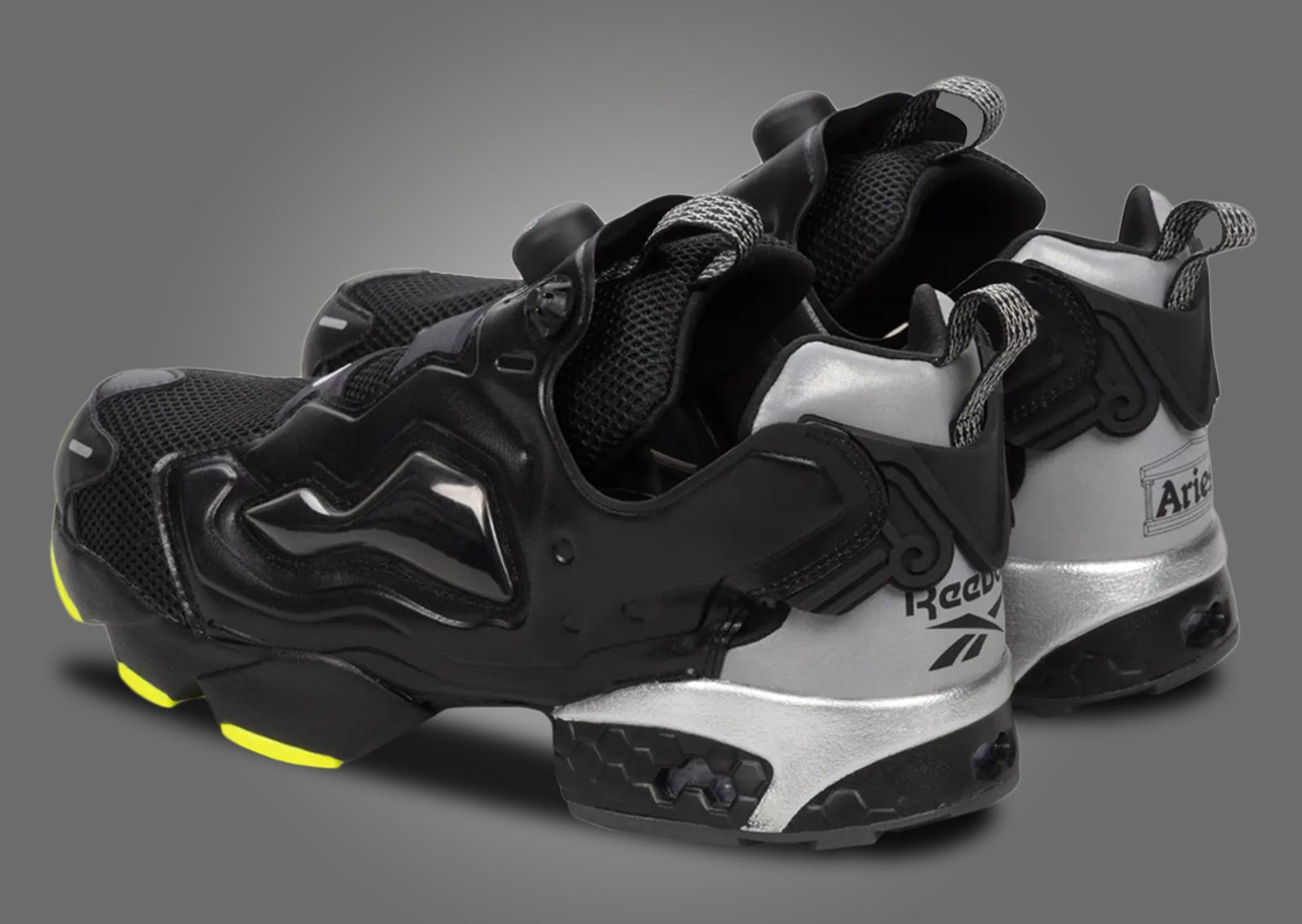 Aries x Reebok Instapump Fury 94 Black Heel Angle