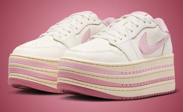 Air Jordan 1 Low Triple Stack Pale Ivory Pink