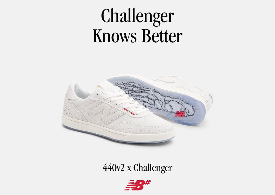 靴 CHALLENGER New Balance Numeric 440 26.5 Challenger x New Balance Numeric Cream Suede 440v2 Drops