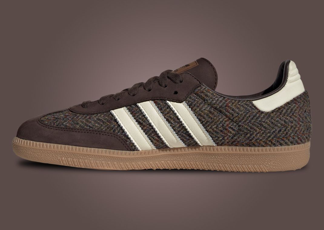 adidas gazelle silver green womens Adidas Samba X Harris tweed OG dark brown ID1450 – Sneaker Junkies main image 0