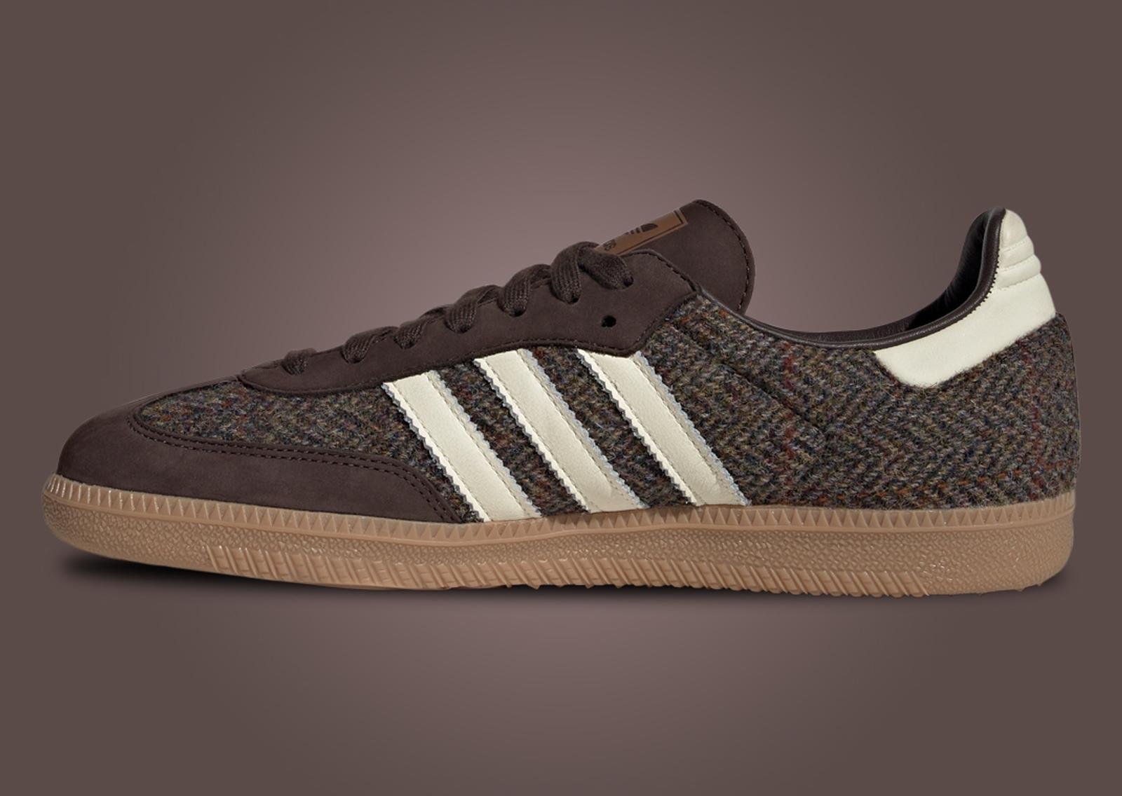 adidas Samba OG Tweed Dark Brown Medial