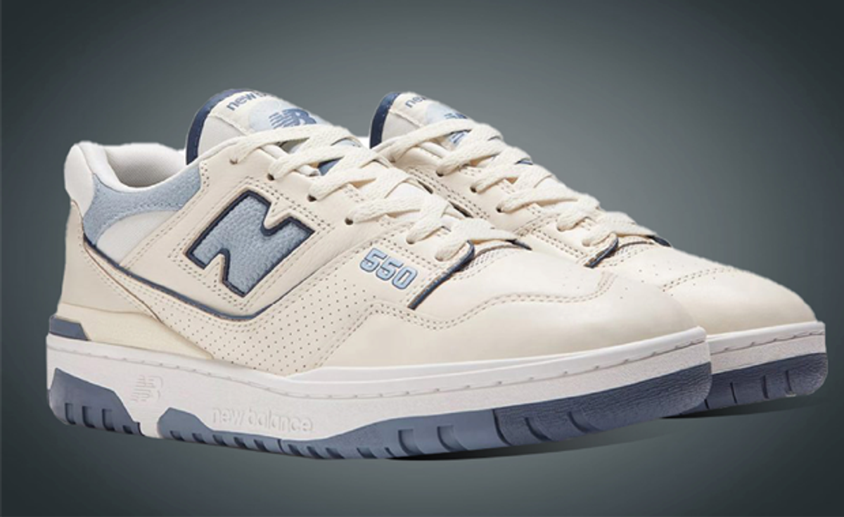 The New Balance 550 Arrives In A Beige Vintage Indigo Colorway