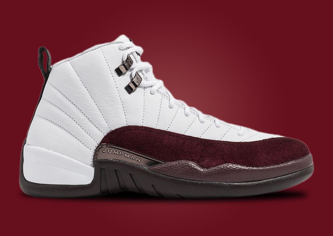 Burgundy and white jordans sale