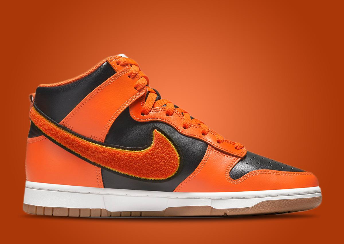 Black And Safety Orange Dresses The Latest Nike Dunk High