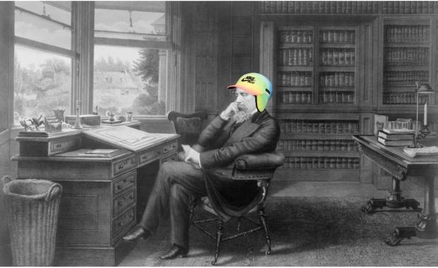 Charles Dickens wearing CPFM x ACG