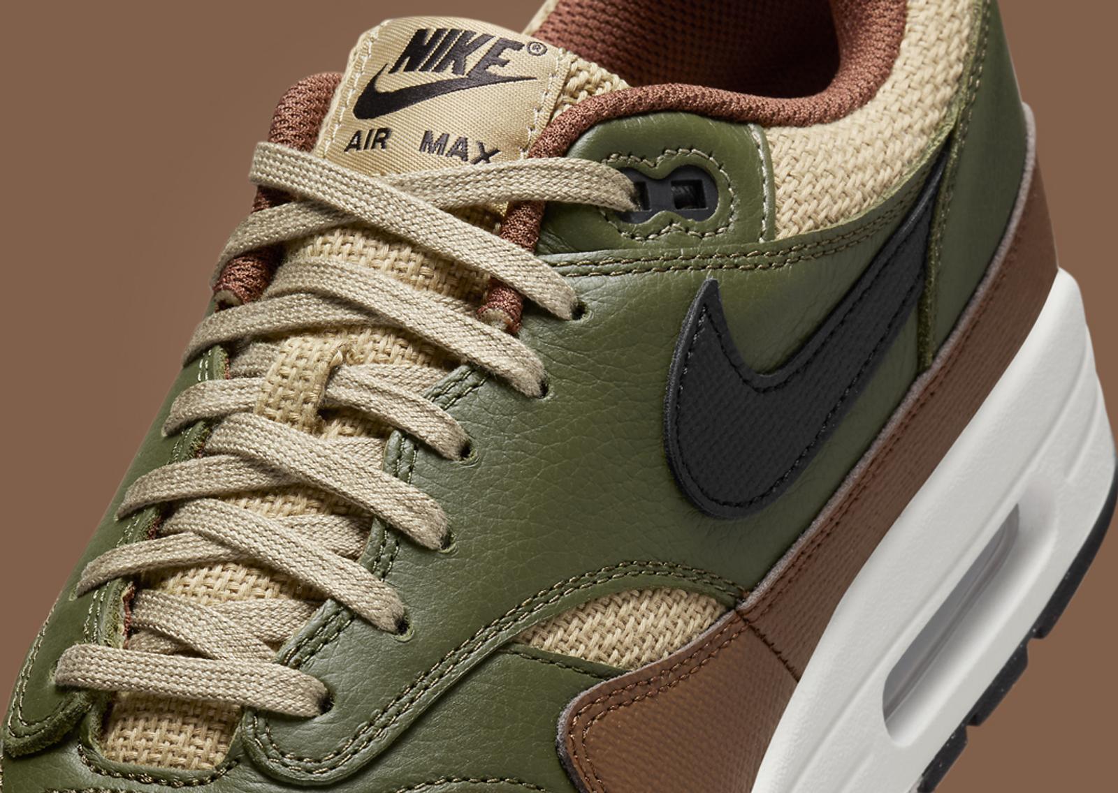 Nike Air Max 1 Neutral Olive Cacao Wow Toe