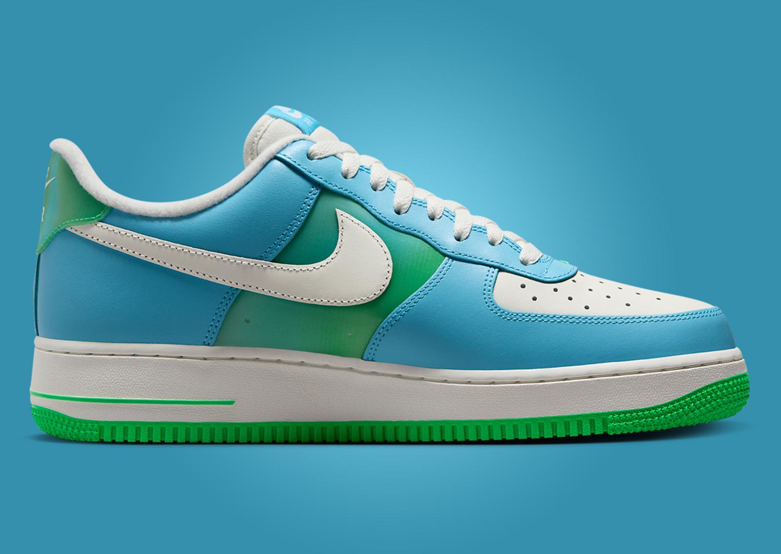 Nike Air Force 1 Low Aquarius Blue Green Shock Medial