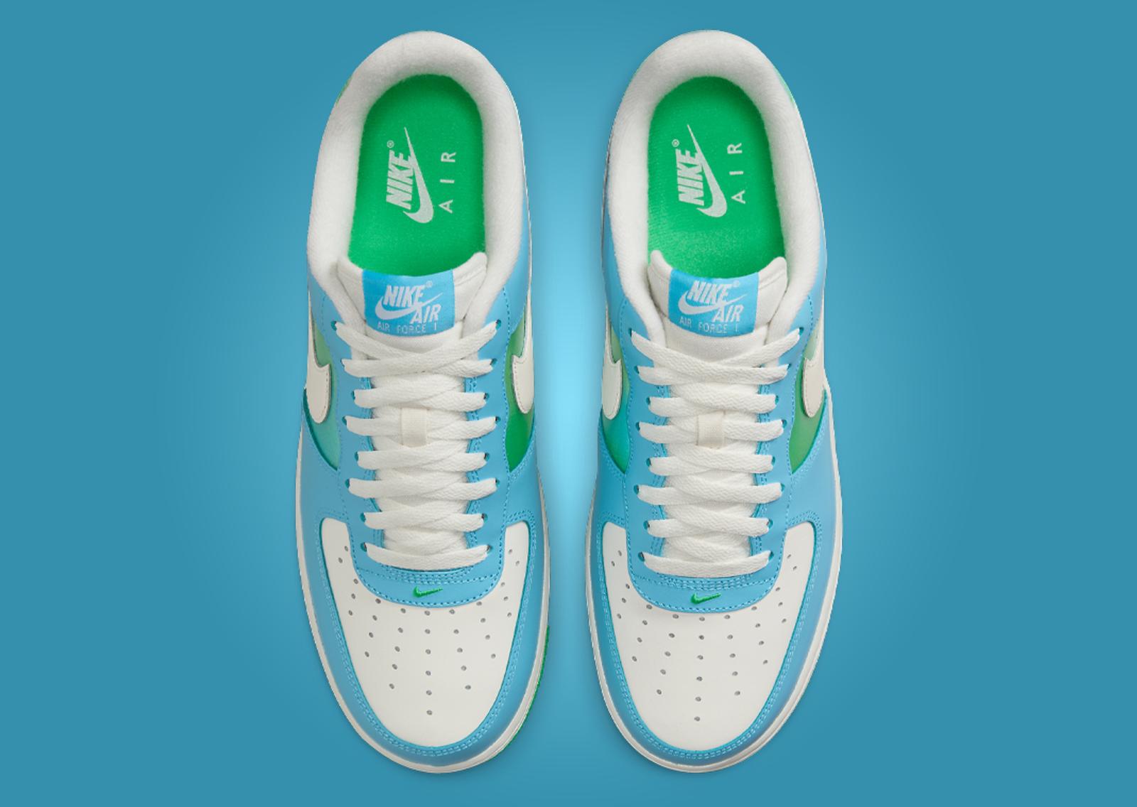 Nike Air Force 1 Low Aquarius Blue Green Shock Top