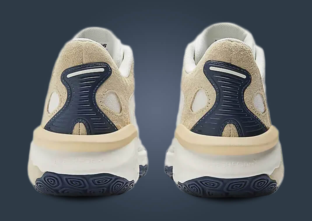 The New Balance Fresh Foam BB Vintage Sea Salt Forest Green