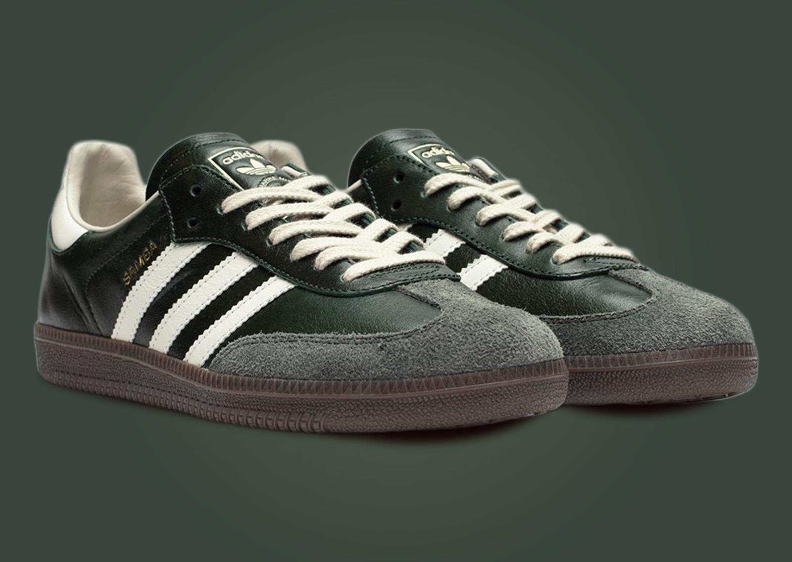 SNS x adidas Samba Green Cream Angle