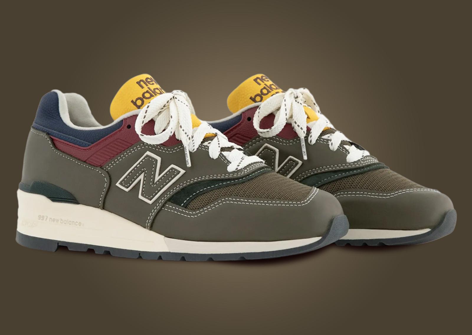 Aime Leon Dore x New Balance 997 Made in USA Dark Moss Angora Angle