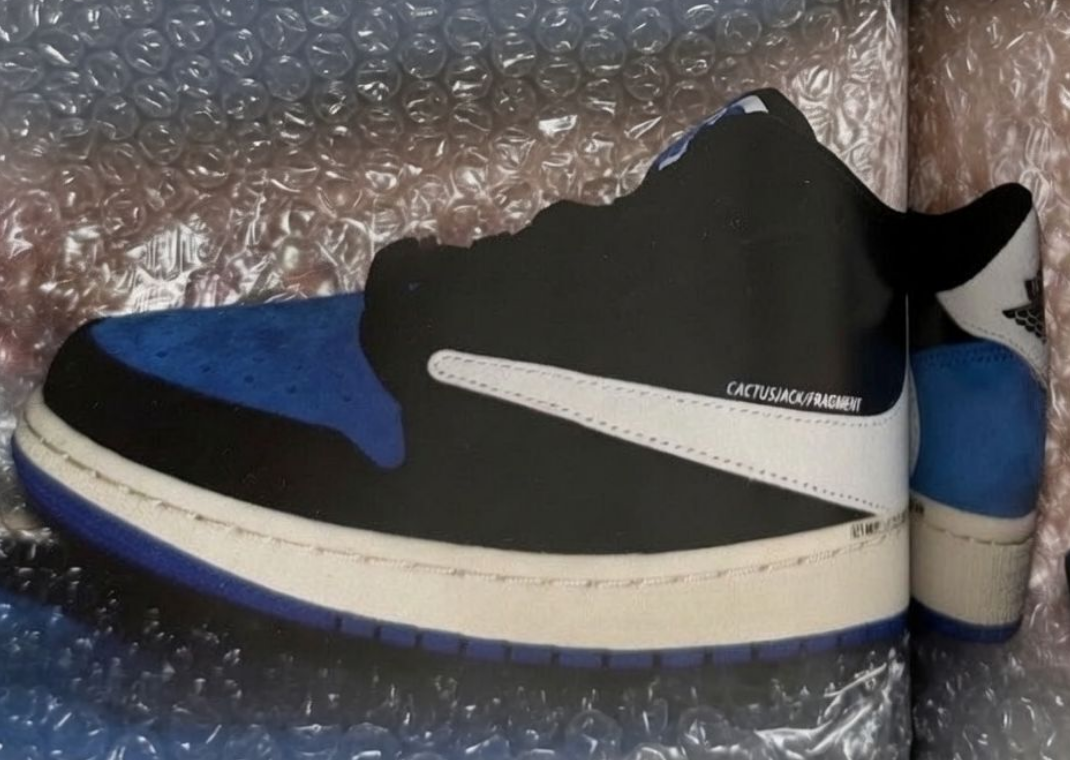 Hiroshi Previews a Travis Scott x fragment design x Nike Air Jordan 1 Low  Collab Sample