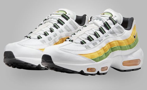 Nike Air Max 95 Essential White Green Apple Tour Yellow - DQ3429