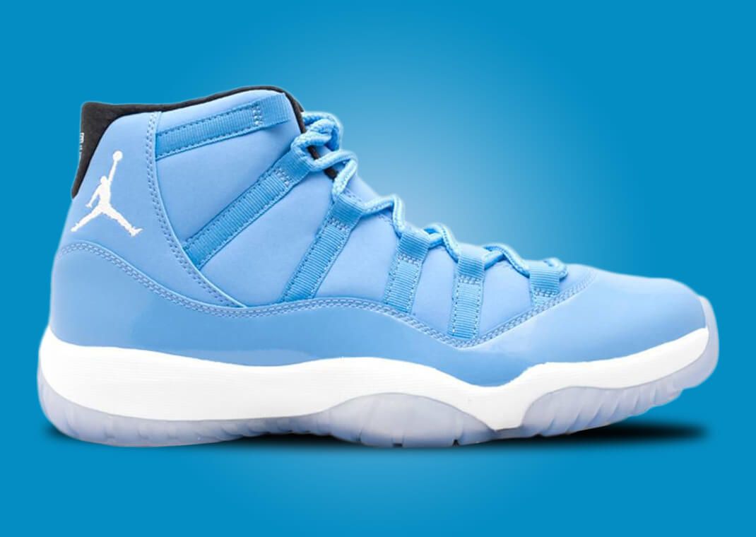 Baby blue clearance and red jordans