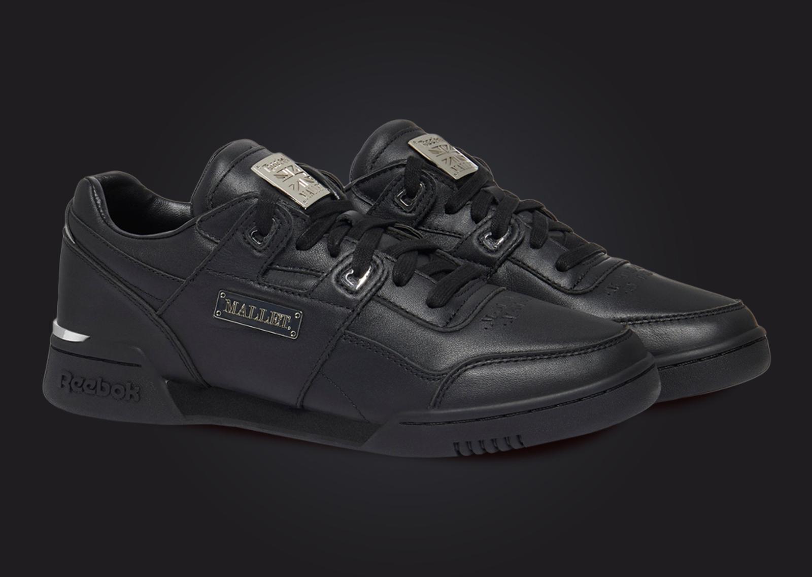 Mallet London x Reebok Workout Plus Lo Black Angle