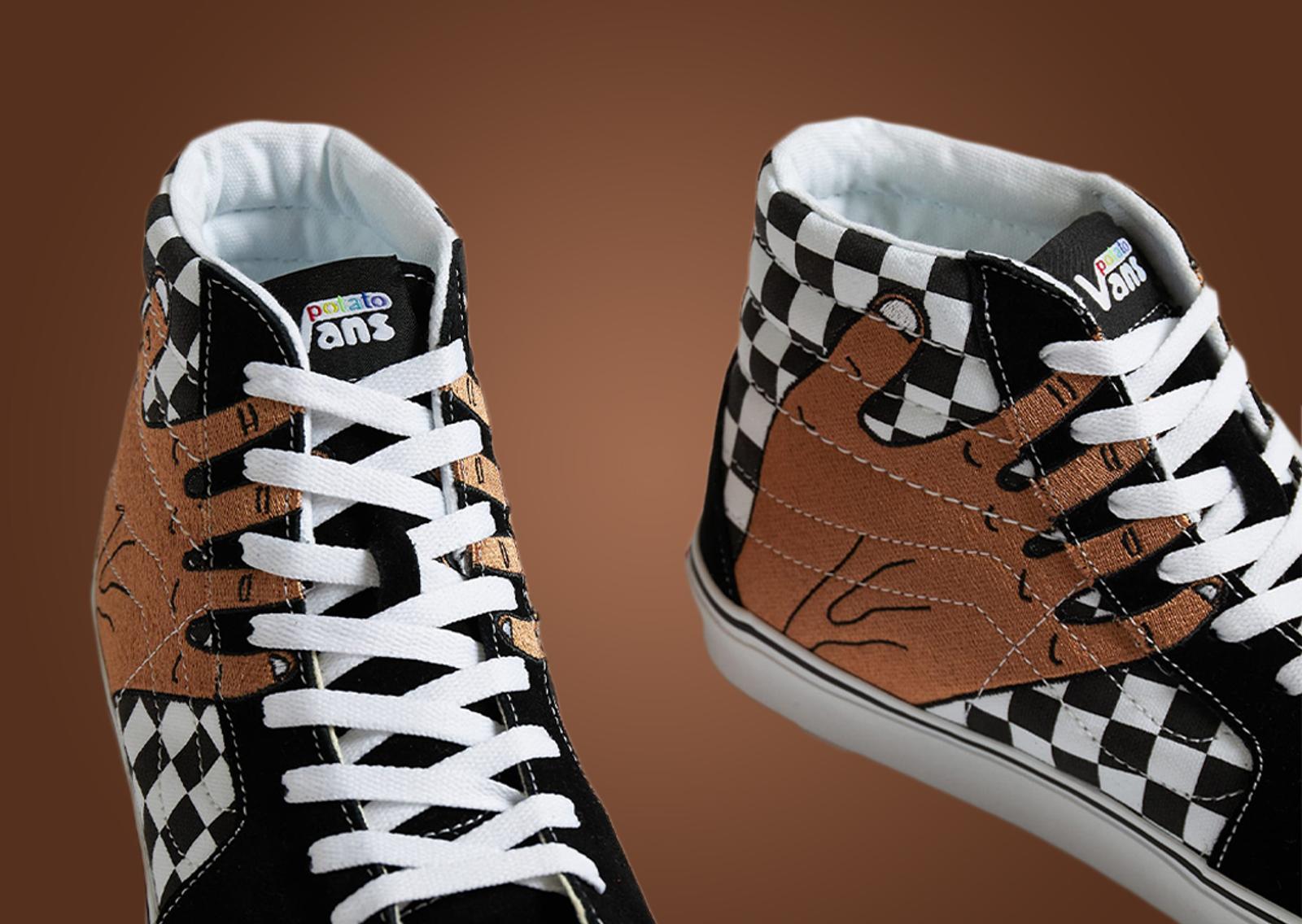 Vans Vault UA Sk8-Hi VR3 LX Imran Potato Checkerboard Angle Profile