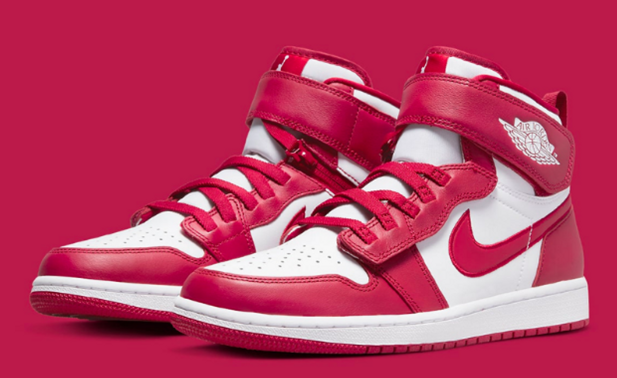 The Air Jordan 1 High Flyease Appears In Cardinal Red & White