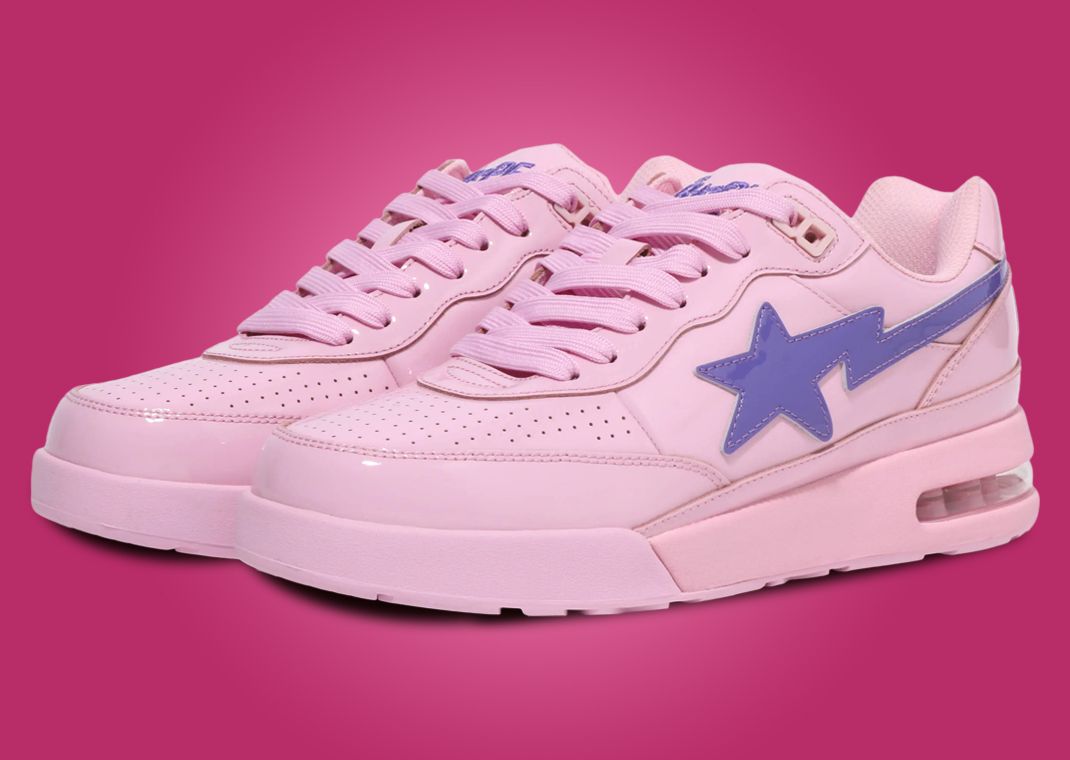 靴 A Bathing Ape ROAD STA Pink A Bathing Ape Bape Road Sta Pastel Pink Men's