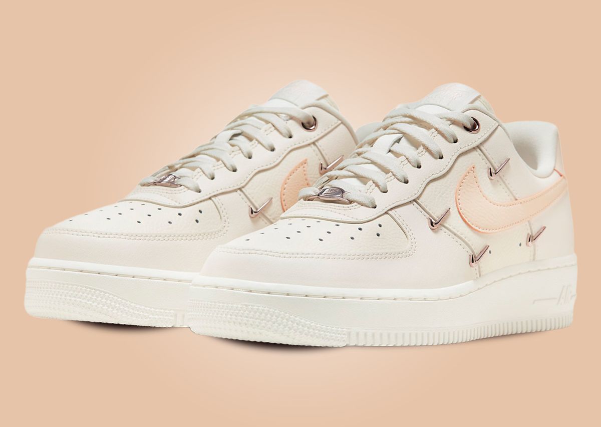 Nike Air Force 1 Low LX Metal Swooshes Sail Melon Tint (W) Angle