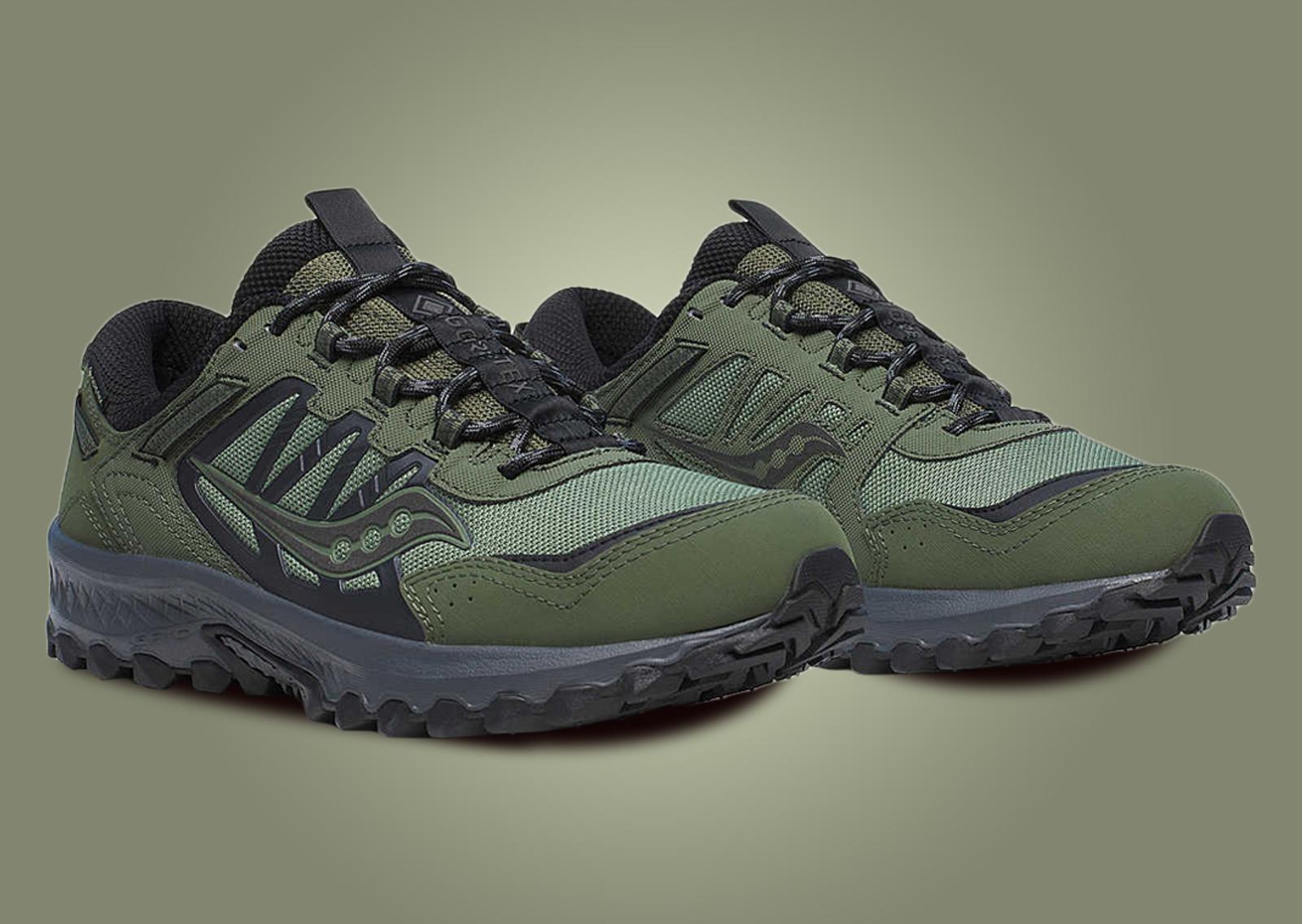 Saucony Grid Peak GTX Forest Angle