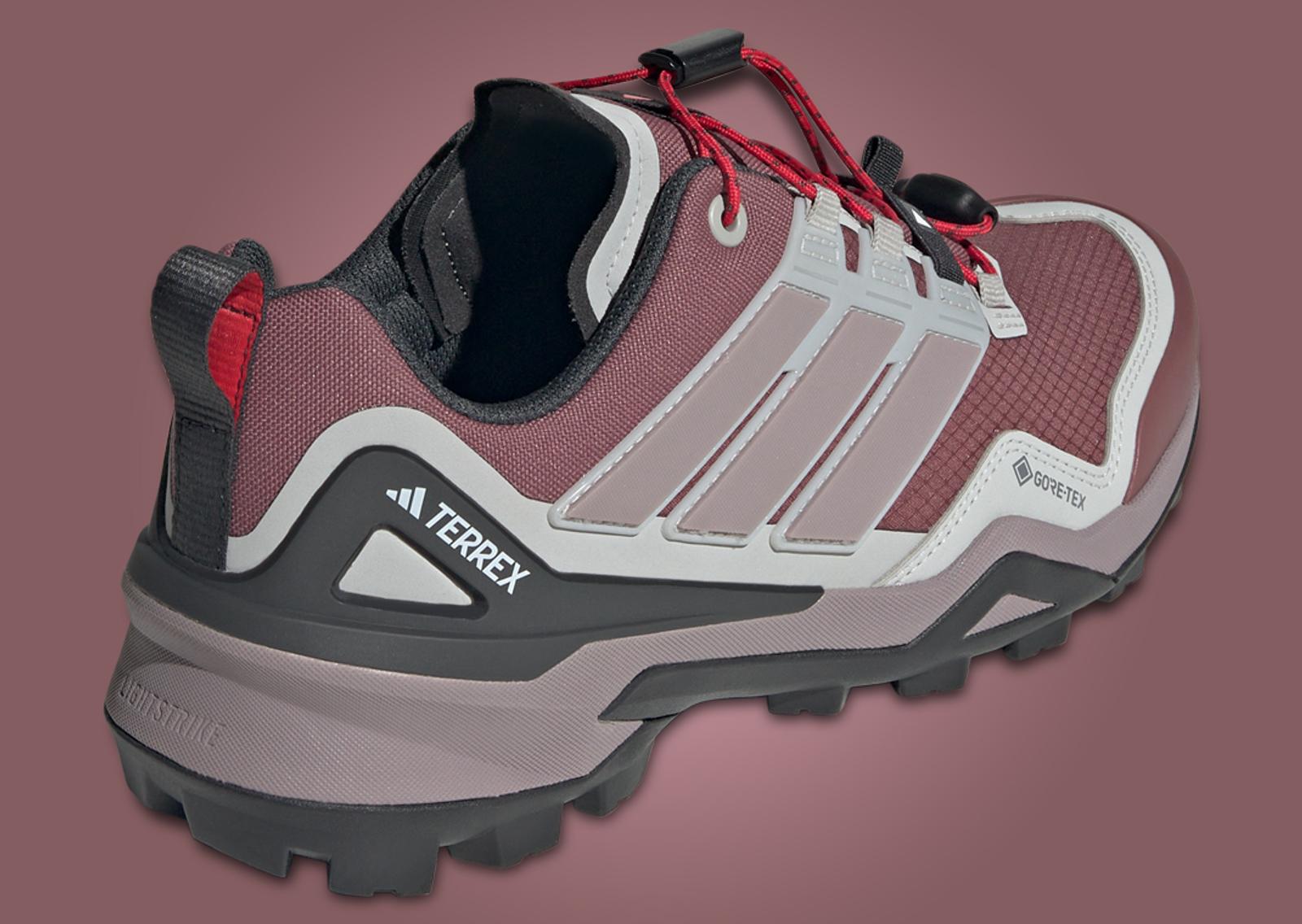 adidas Terrex Skychaser GORE-TEX Burgundy (W) Heel Angle