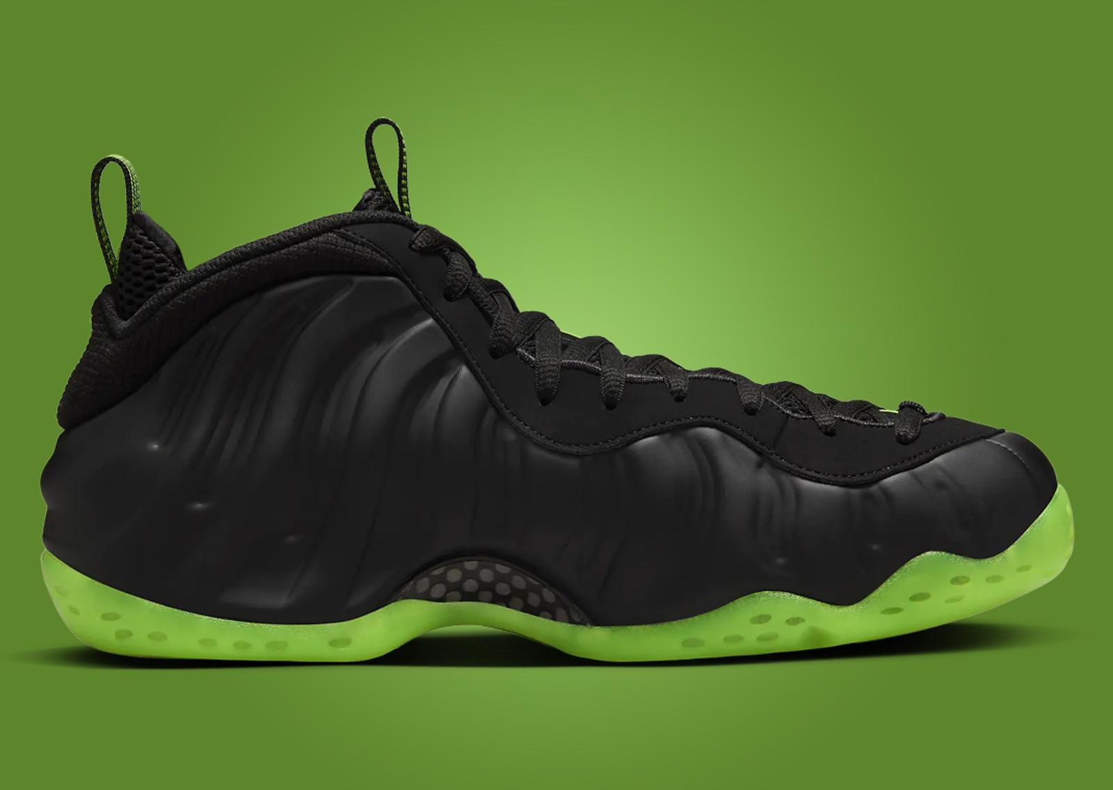 Nike Air Foamposite One Black Volt Medial Left