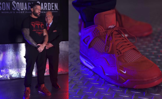 Roman Reigns Wears Nigel Sylvester’s Air Jordan 4 Brick by Brick on Monday Night Raw