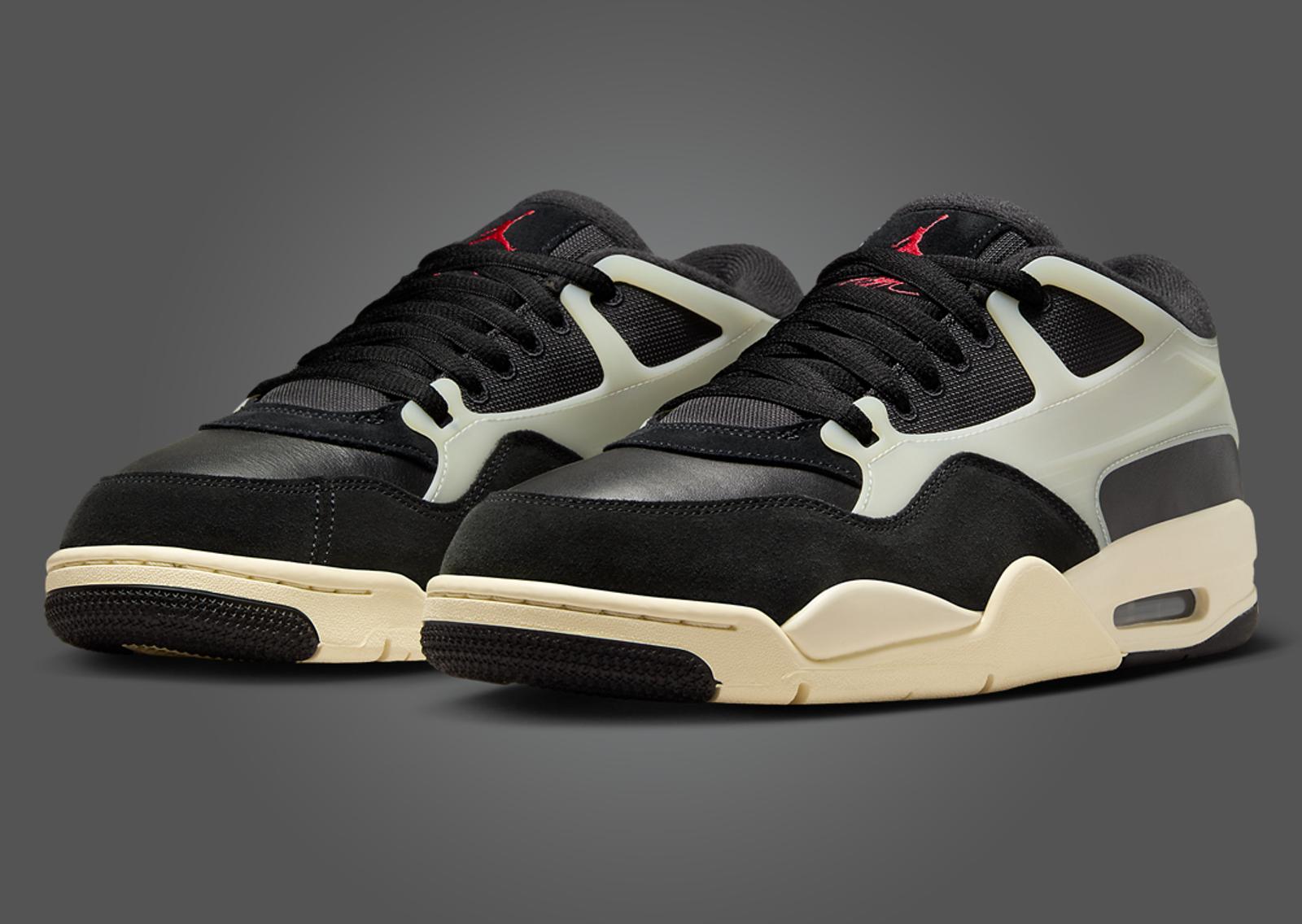 Air Jordan 4 RM Black Coconut Milk Black Angle