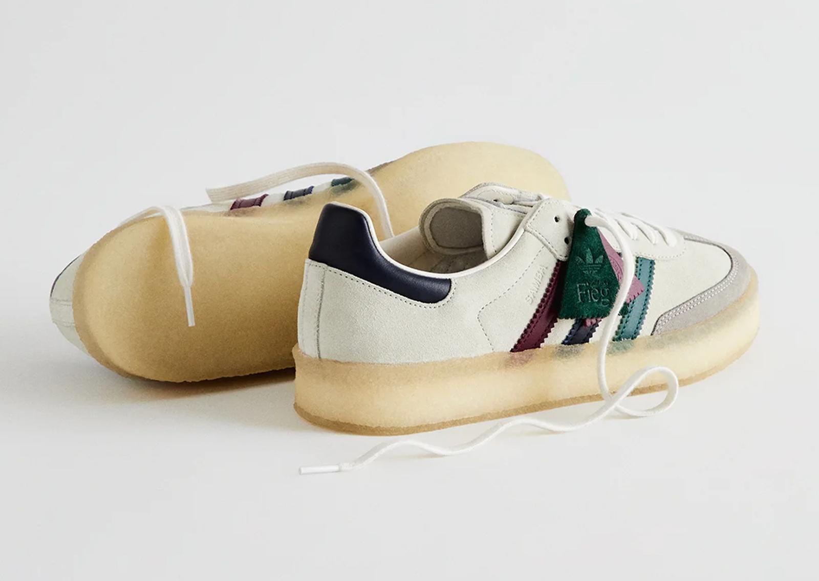 Clarks 8th Street by Ronnie Fieg x adidas Samba Kithmas Cream Multi Heel and Outsole