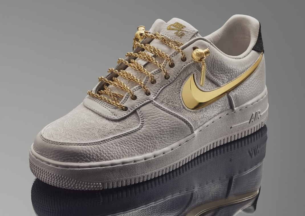 grey and gold airforces