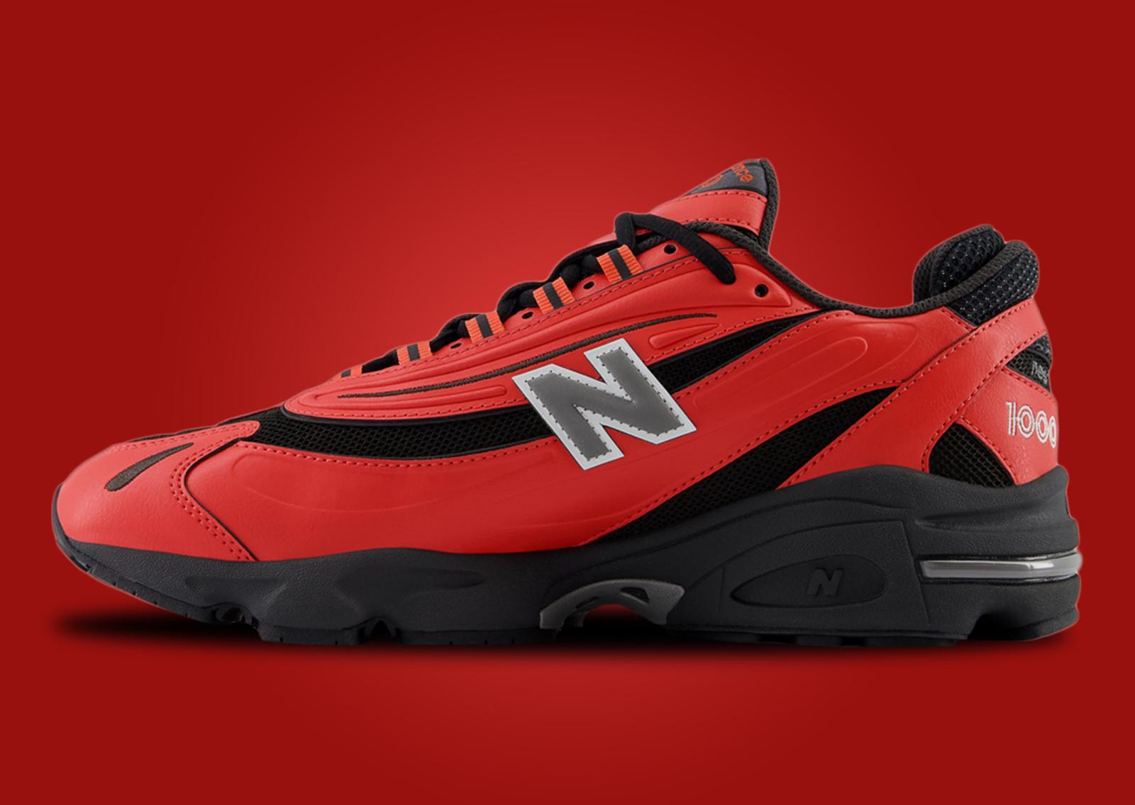 New Balance 1000 Red Black Medial