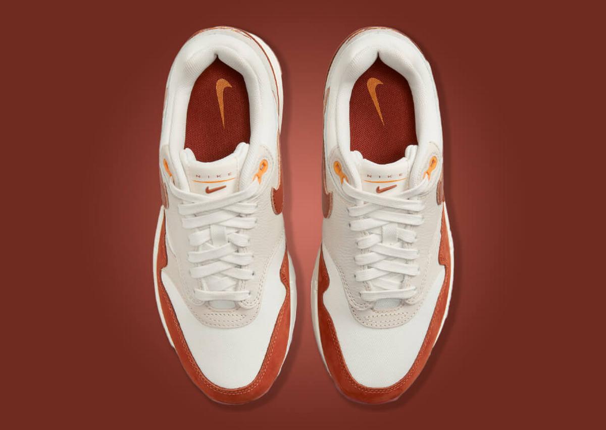 Women's Nike Air Max 1 LX - Sail/Rugged Orange - Sail/Rugged Orange/Light Orewood Brown, Size W6.5 by Sneaker Politics