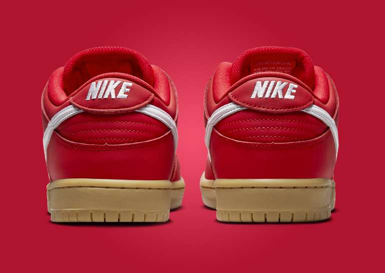 Nike SB Dunk Low University Red Gum Heel