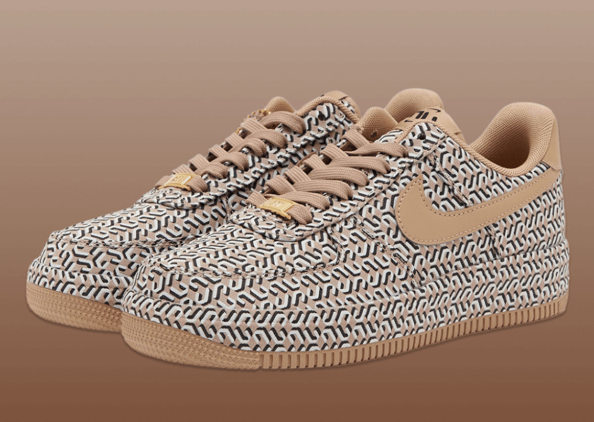 Beige and white 2024 air force 1