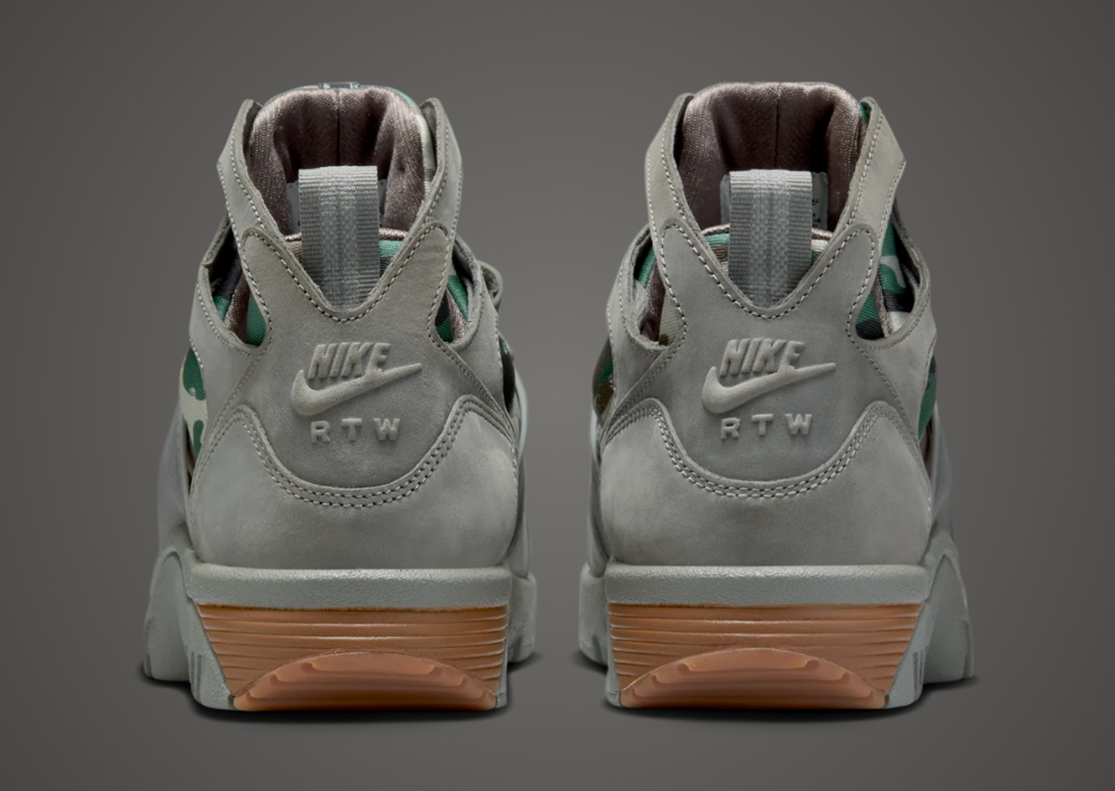 Corteiz x Nike Air Trainer Huarache Flat Pewter Heel