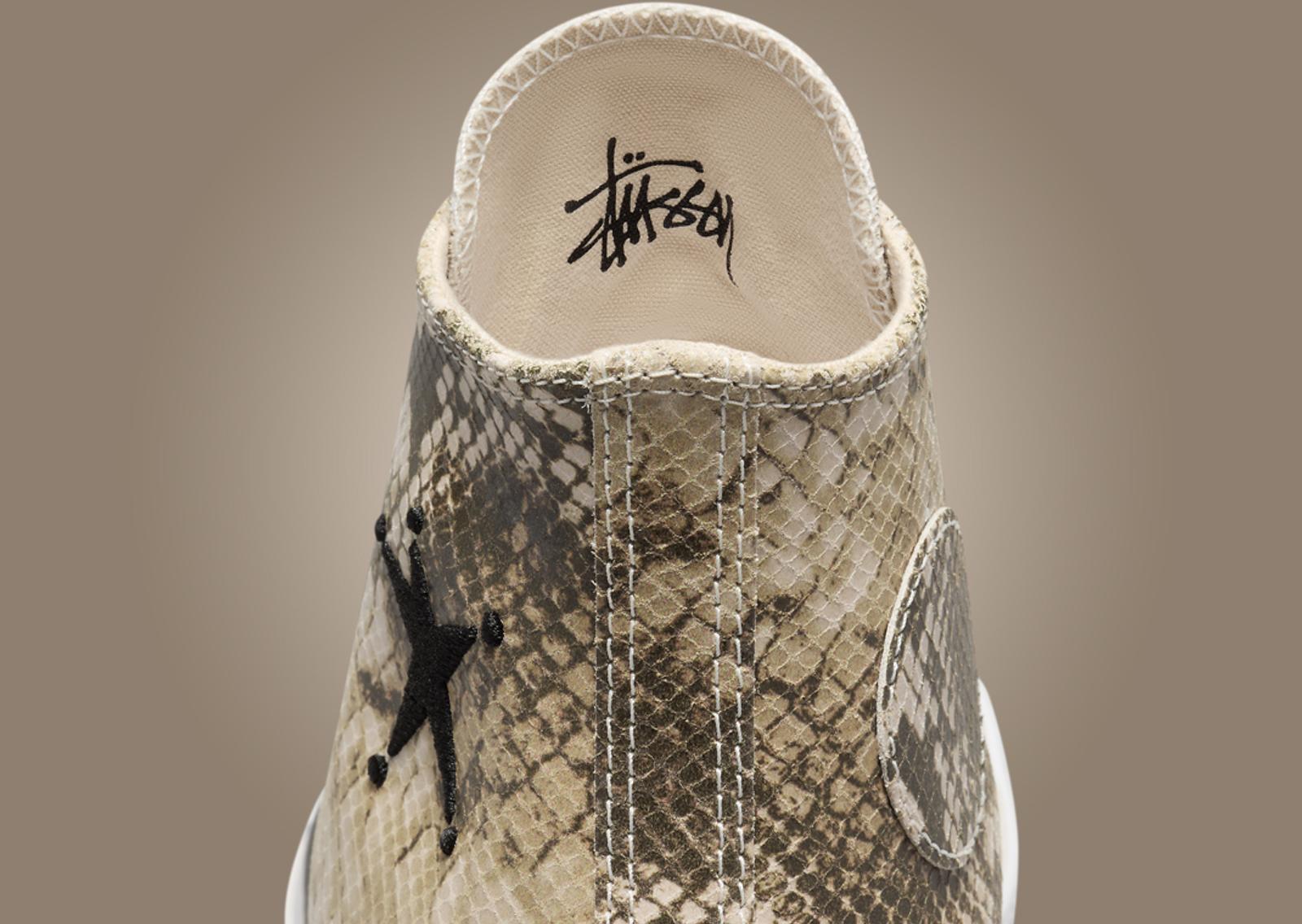 Stussy x Converse Chuck 70 Snakeskin Tongue Patch