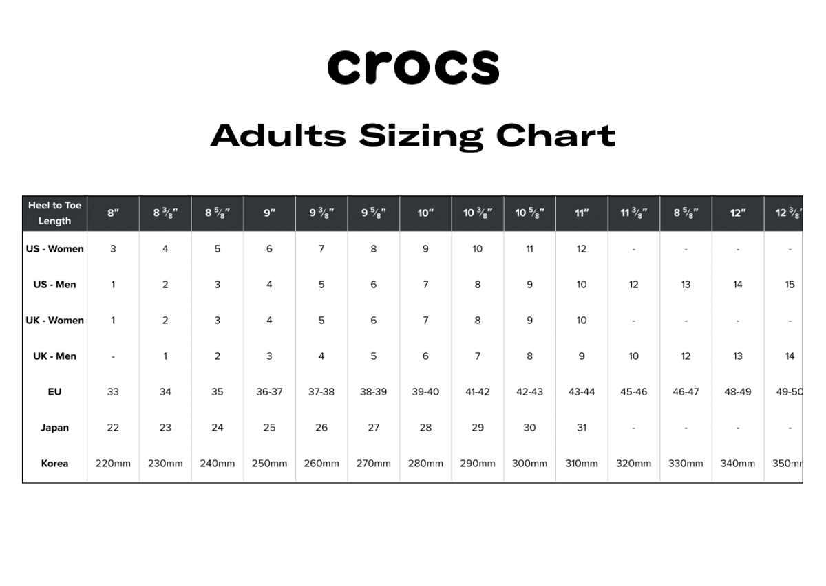 Adult hot sale size crocs