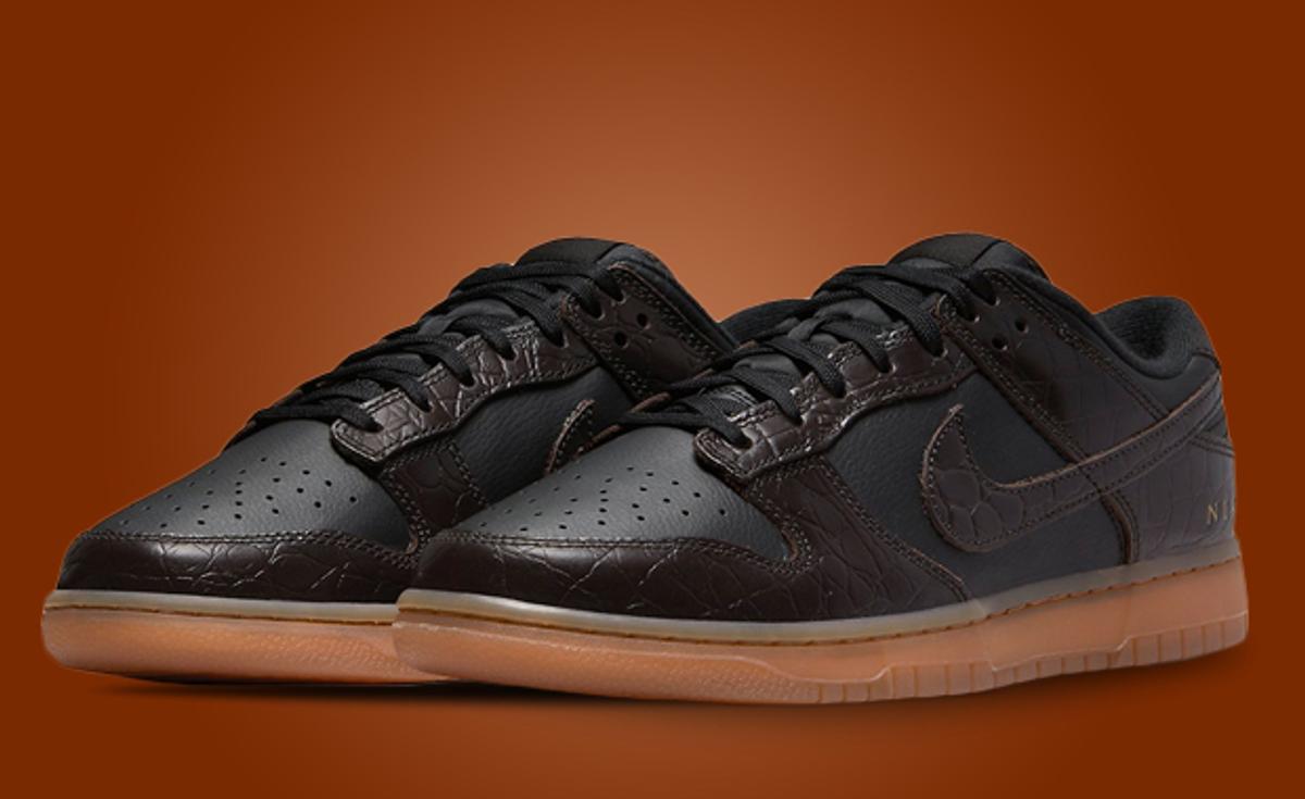 Brown Croc Accents This Nike Dunk Low