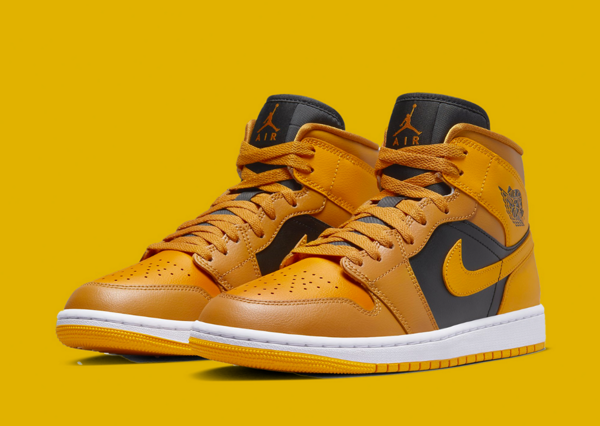 Air jordan 1 mid top yellow taxi