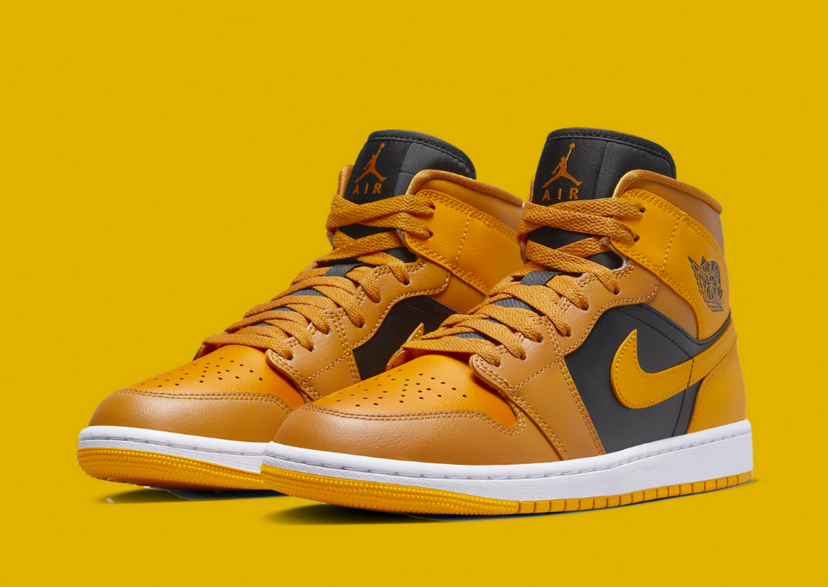 This Air Jordan 1 Mid Has A Goldenrod Theme