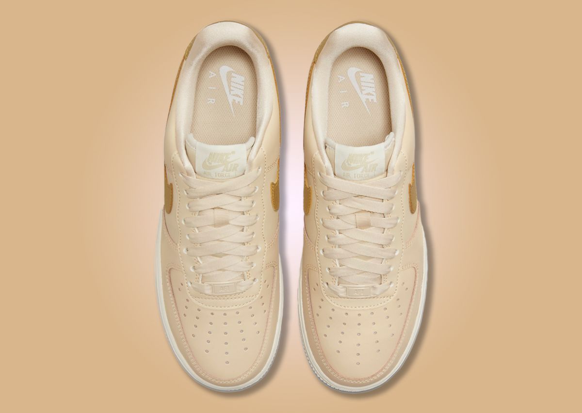 Luxe Metallic Gold Swooshes Adorn The Nike Air Force 1 Low